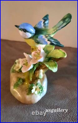 Crown Staffordshire Figurine Bird On A Cherry Tree