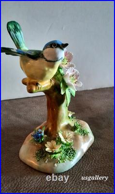Crown Staffordshire Figurine Bird On A Cherry Tree