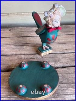 Curiosity Cabinet Victorian Style Lady Siren Bird With Human Face Figurine on th