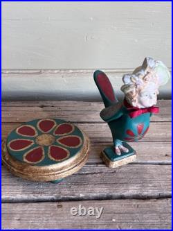 Curiosity Cabinet Victorian Style Lady Siren Bird With Human Face Figurine on th