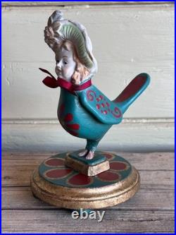 Curiosity Cabinet Victorian Style Lady Siren Bird With Human Face Figurine on th