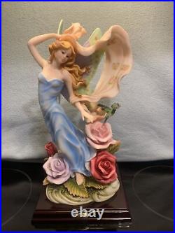 De Capoli Collection Angel With Roses And Humming Bird Statue