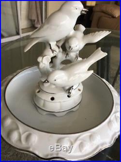 Dresden Porcelain Bowl And Group Of Birds Figruine