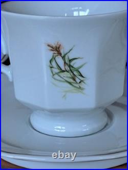 Dutch 3 Piece Demitasse Teacup, Saucer & Dessert Plate Hollandse Bird Pattern