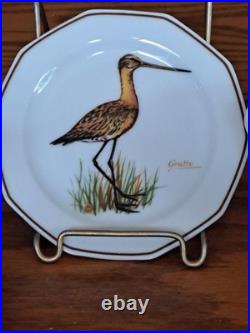 Dutch 3 Piece Demitasse Teacup, Saucer & Dessert Plate Hollandse Bird Pattern