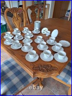 Dutch 3 Piece Demitasse Teacup, Saucer & Dessert Plate Hollandse Bird Pattern