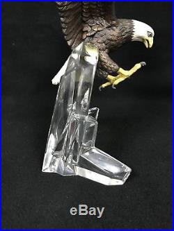 Eagle Figurine Statue Porcelain on FM Crystal Base