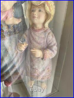 Edna Hibel Original Porcelain 30 Statue Mother, Baby, Child, Hand Painted Sign