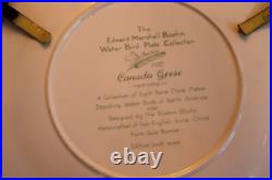 Edward Marshall Boehm Water Bird Bone China Plates Set Of 4 Wooden Framed