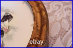 Edward Marshall Boehm Water Bird Bone China Plates Set Of 4 Wooden Framed