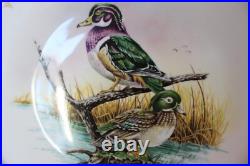 Edward Marshall Boehm Water Bird Bone China Plates Set Of 4 Wooden Framed
