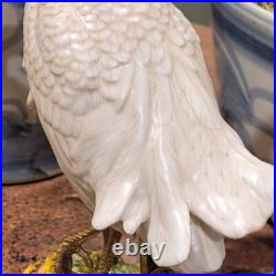 Egret Bird Porcelain Table Lamp-27''H