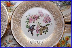 Eight (8) Lenox Boehm Birds Dinner Plates 1970's