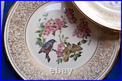 Eight (8) Lenox Boehm Birds Dinner Plates 1970's