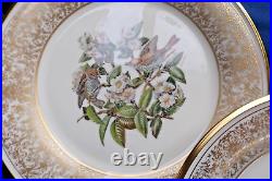 Eight (8) Lenox Boehm Birds Dinner Plates 1970's