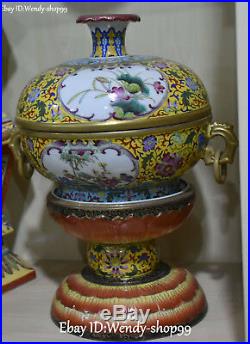 Enamel Color Porcelain Gilt Peony Lotus Bird Flower Vase Bottle Jar Flask Tank