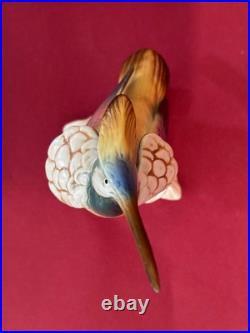 Ens Porcelain Figurine Hummingbird on Flower Plinth 16 cm, Hand-Painted