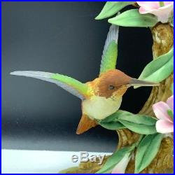 Ethan Allen figurine statue sculpture humming bird Japan 3223 hummingbird flower