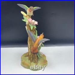 Ethan Allen figurine statue sculpture humming bird Japan 3223 hummingbird flower