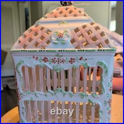 Excellent Condition Vintage Decorative Large CERAMIC BIRD CAGE Made In Italy