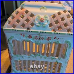Excellent Condition Vintage Decorative Large CERAMIC BIRD CAGE Made In Italy