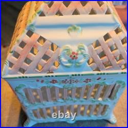 Excellent Condition Vintage Decorative Large CERAMIC BIRD CAGE Made In Italy