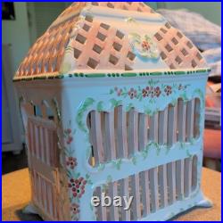 Excellent Condition Vintage Decorative Large CERAMIC BIRD CAGE Made In Italy