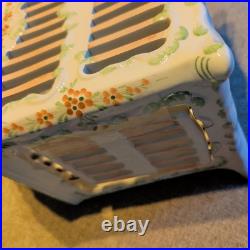Excellent Condition Vintage Decorative Large CERAMIC BIRD CAGE Made In Italy