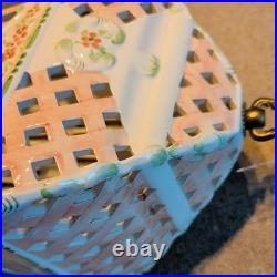 Excellent Condition Vintage Decorative Large CERAMIC BIRD CAGE Made In Italy