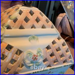 Excellent Condition Vintage Decorative Large CERAMIC BIRD CAGE Made In Italy