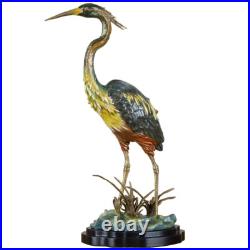 Exquisite Porcelain Bronze Shore Bird Figurine Sculpture-17''Tall