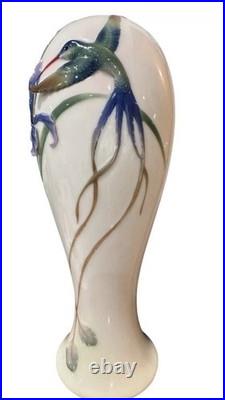 FRANZ Porcelain Long Tail Hummingbird Vase FZ00127