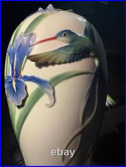 FRANZ Porcelain Long Tail Hummingbird Vase FZ00127