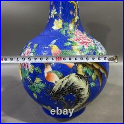 Fine Chinese Collectable Art Famille Rose Porcelain Bird Shang Vase