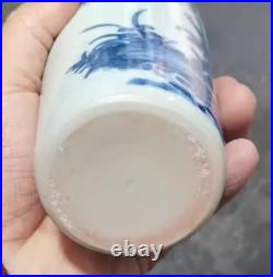 Fine Chinese Collectable Art Hand Blue White Porcelain Bird Vase
