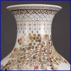 Fine Collectable Art Hand Painting Famille Rose Porcelain Bird Vase