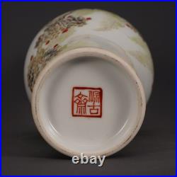 Fine Collectable Art Hand Painting Famille Rose Porcelain Bird Vase