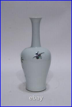 Fine Collectable Art Handmade Famille Rose Porcelain Bird Vase