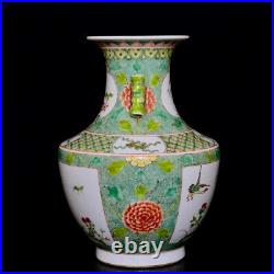 Fine Collectable Art Handmade Famille Rose Porcelain Bird Vase