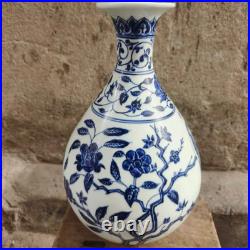 Fine Collectable Chinese Hand Blue&white Porcelain Bird Vase