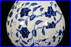 Fine Collectable Chinese Hand Blue&white Porcelain Bird YuHuChun Vase