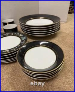 Fitz and Floyd Chinoiserie Birds, Flowers, cups and dinner and salad plates
