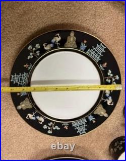 Fitz and Floyd Chinoiserie Birds, Flowers, cups and dinner and salad plates