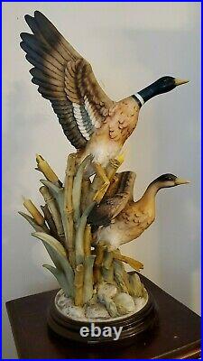 Flying Mallard Duck Statue Figurine Bigocean #060323 (18 tall) LARGE