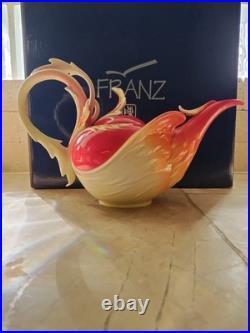 Franz Phoenician Flight Porcelain Art Nouveau Teapot Phoenix Bird Flame J Ho