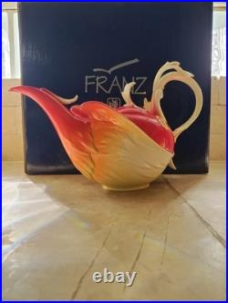 Franz Phoenician Flight Porcelain Art Nouveau Teapot Phoenix Bird Flame J Ho