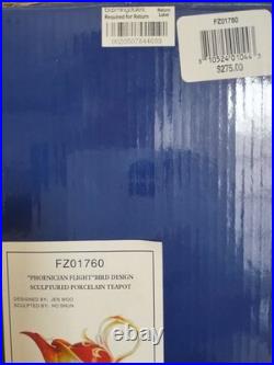 Franz Phoenician Flight Porcelain Art Nouveau Teapot Phoenix Bird Flame J Ho