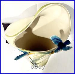 Franz Porcelain Kingfisher Vase Iridescence Collection FZ01190 NIB