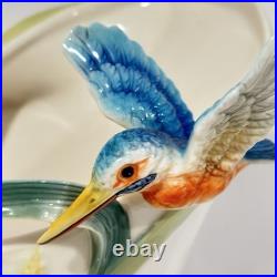 Franz Porcelain Kingfisher Vase Iridescence Collection FZ01190 NIB