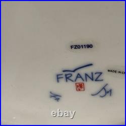 Franz Porcelain Kingfisher Vase Iridescence Collection FZ01190 NIB